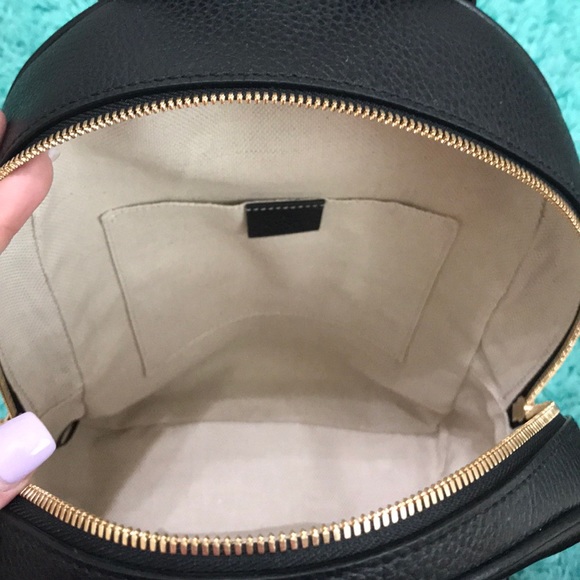 Gucci Soho Chain Black Leather Backpack - Picture 4 of 8